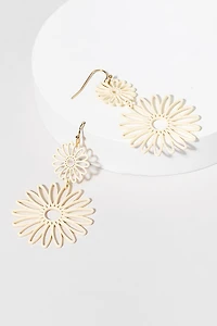 Millie Painted Flower Drop Earrings