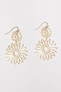 Millie Painted Flower Drop Earrings