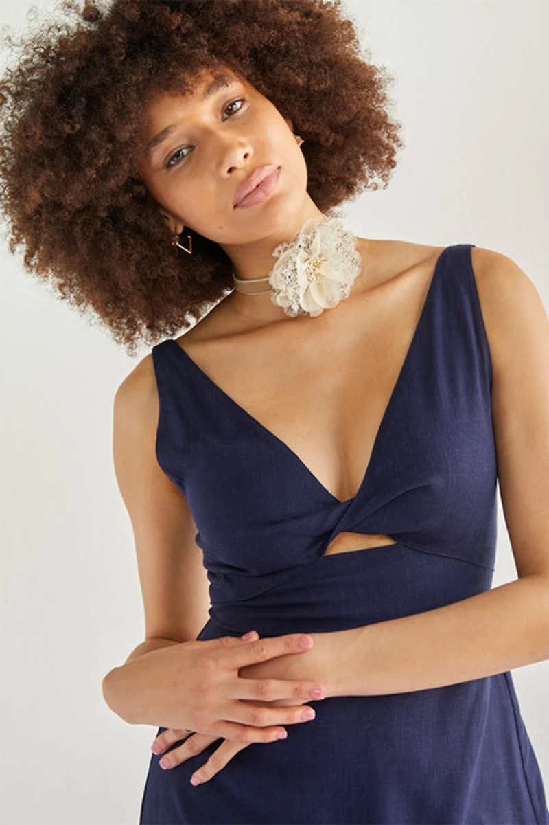 Stella Knotted Front Mini Dress