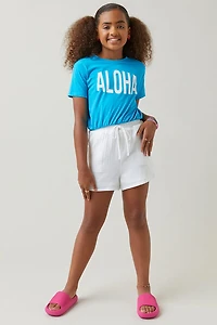 Hello Franki Drawstring Gauze Shorts for girls