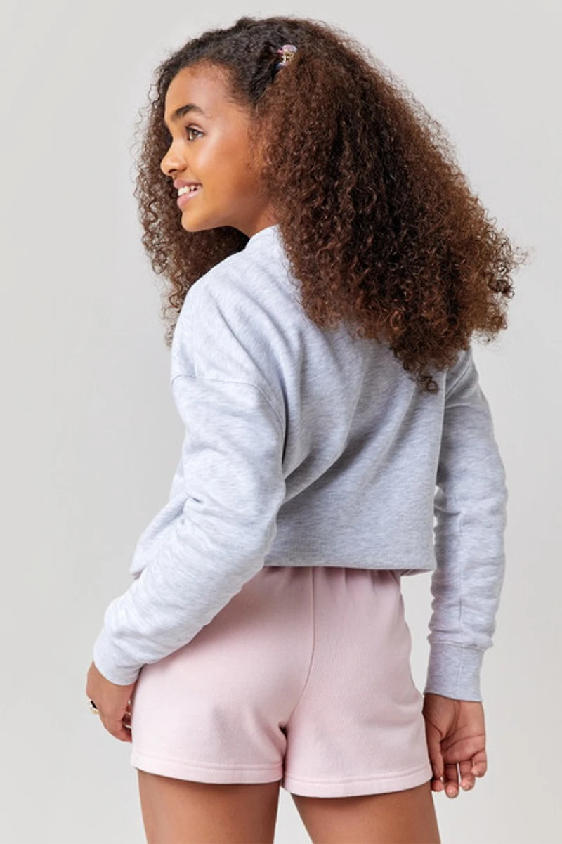 Hello Franki Light Pink Drawstring Shorts for girls