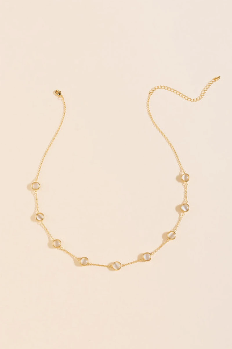 Megan Cat Eye Station Necklace
