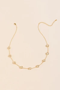 Megan Cat Eye Station Necklace