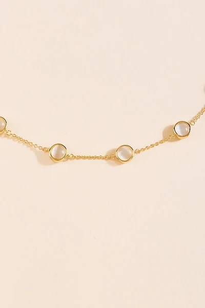 Megan Cat Eye Station Necklace