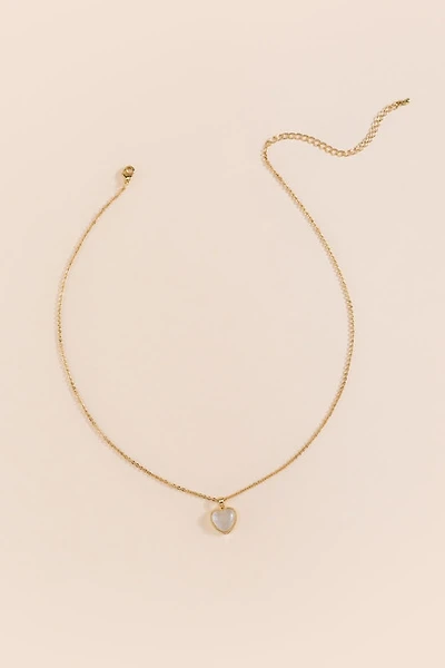 Lucy Cats Eye Heart Pendant Necklace