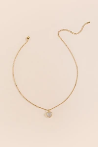 Lucy Cats Eye Heart Pendant Necklace