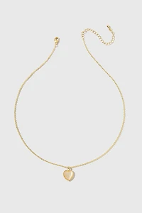 Lucy Cats Eye Heart Pendant Necklace