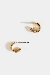 Nina Double Pave Huggie Hoops