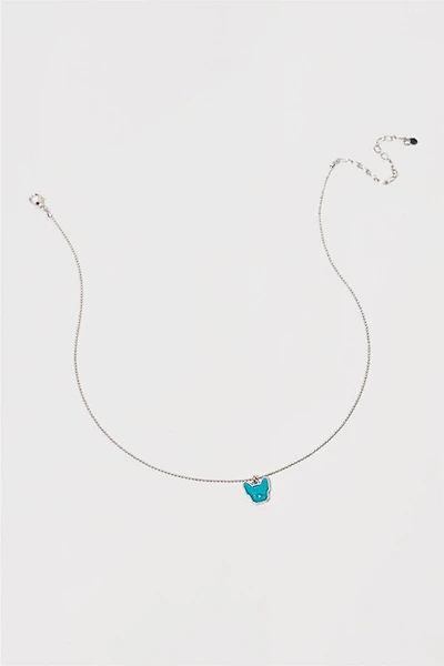 Hello Franki Teal Frenchie Necklace for girls