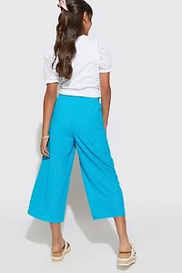 Hello Franki Eyelet Wide Leg Pants for girls