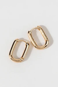 Tatianna Basic Oblong Hoop Earrings