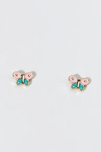 Hello Franki Enamel Butterfly Stud Earrings for girls