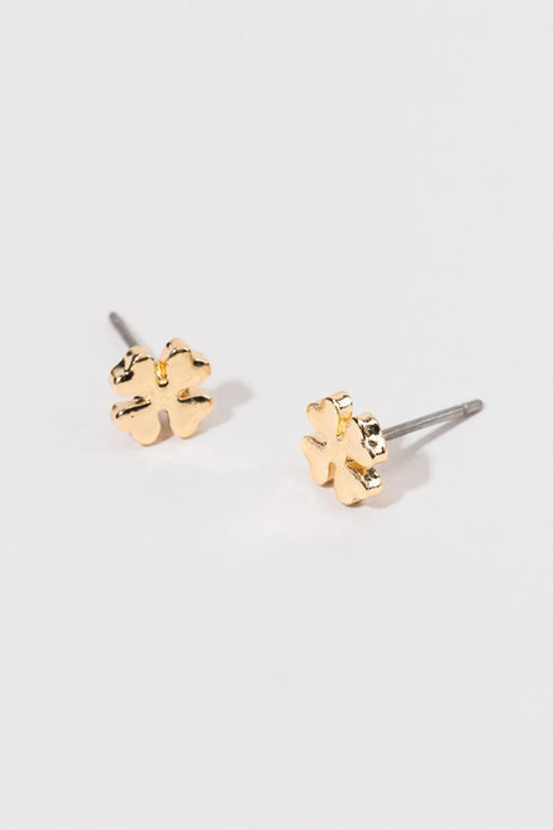Hello Franki Clover Stud Earrings for girls