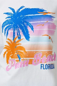 Hello Franki Palm Beach Graphic Tee for girls