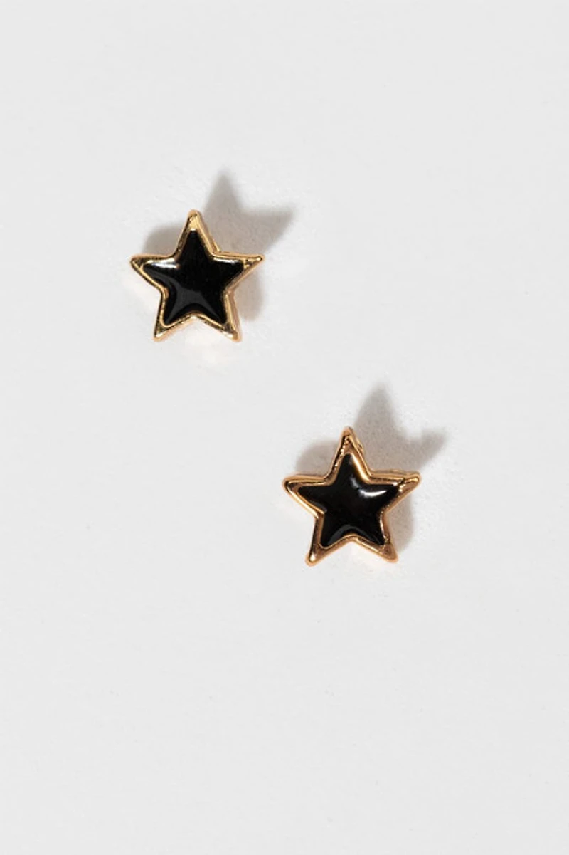 Hello Franki Black Star Stud Earrings for girls