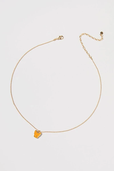 Hello Franki Yellow Frenchie Pendant Necklace for girls