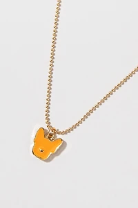Hello Franki Yellow Frenchie Pendant Necklace for girls