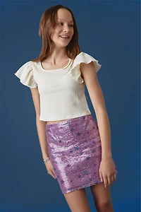 Hello Franki Flutter Sleeve Tee for girls
