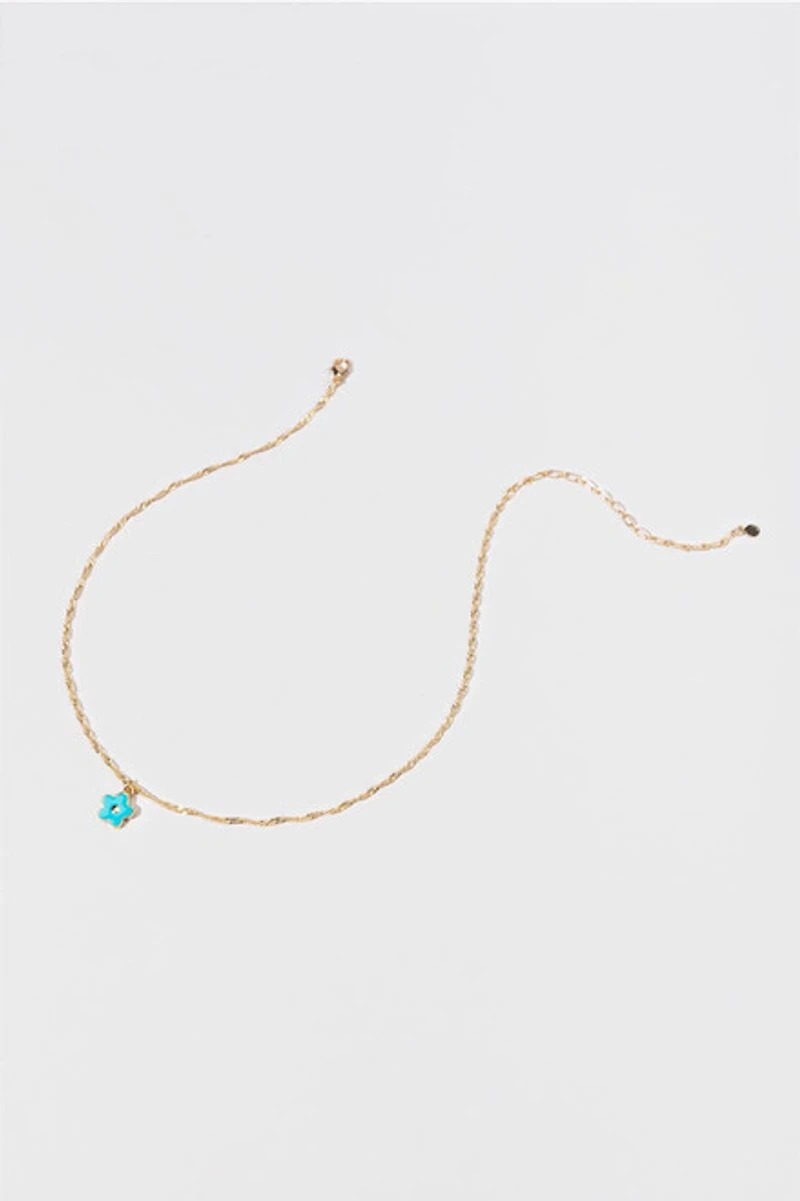 Hello Franki Blue Flower Pendant Necklace for girls