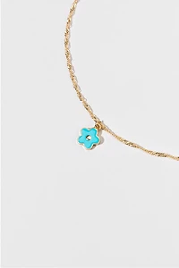 Hello Franki Blue Flower Pendant Necklace for girls