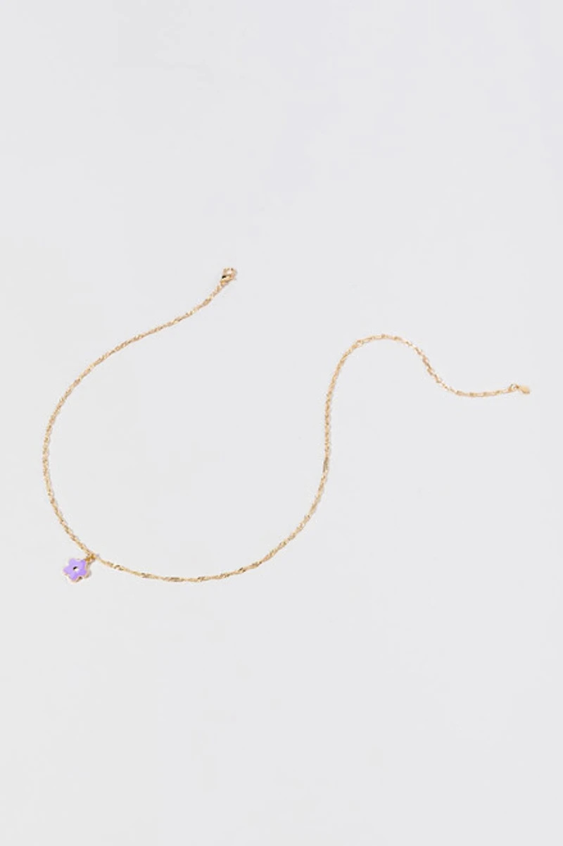 Hello Franki Flower Pendant Necklace for girls