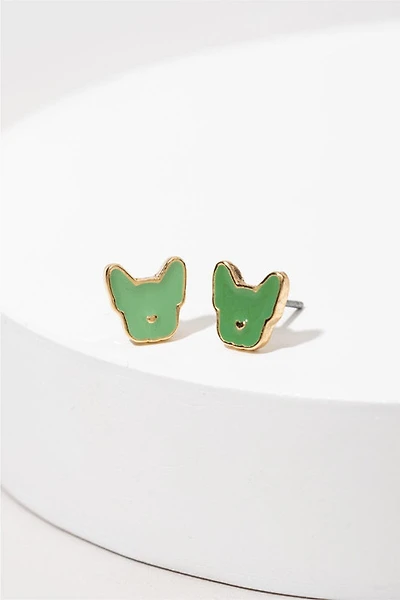 Hello Franki Jade Frenchie Stud Earrings for girls