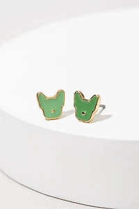 Hello Franki Jade Frenchie Stud Earrings for girls