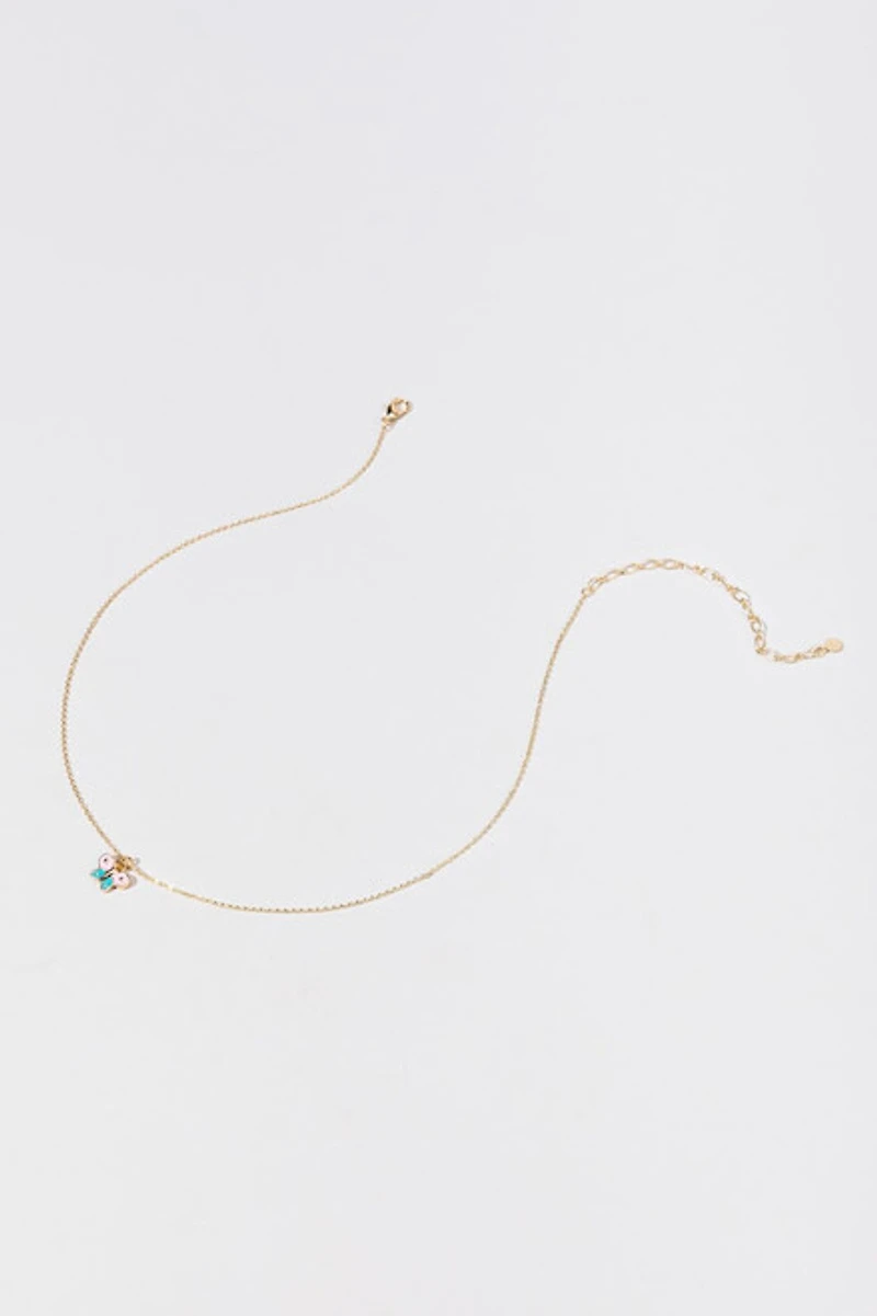 Hello Franki Enamel Butterfly Necklace for girls