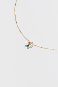 Hello Franki Enamel Butterfly Necklace for girls