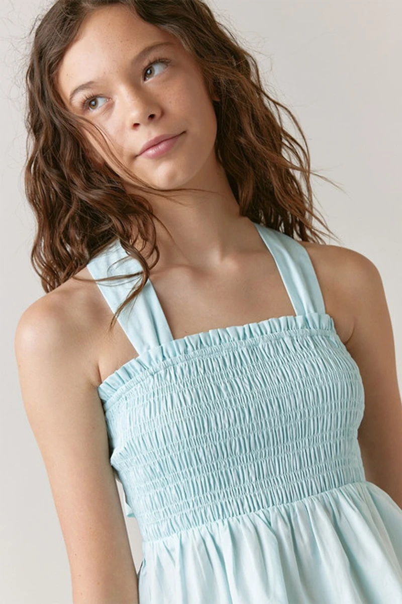 Hello Franki Smocked Tie-Back Top for girls