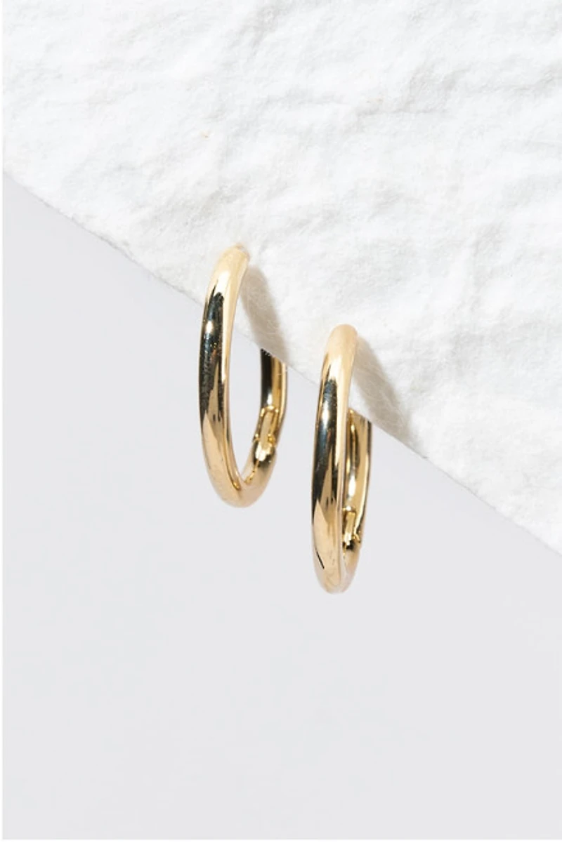 Brielle 14K Gold Dipped Hoop Earrings