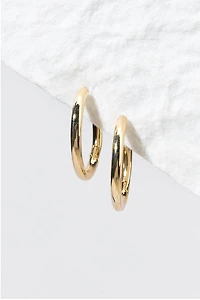 Brielle 14K Gold Dipped Hoop Earrings