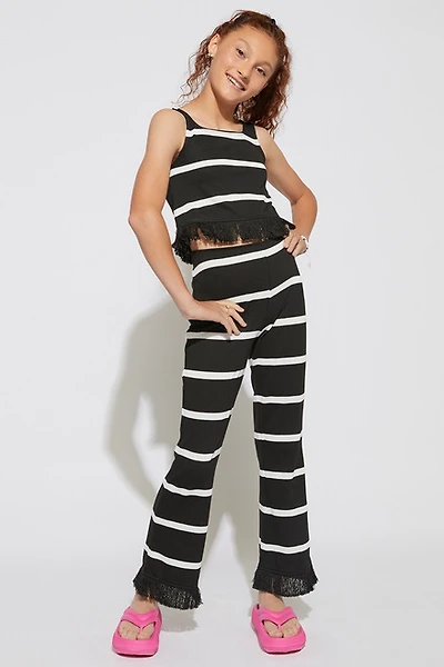 Hello Franki Crochet Trim Pants for girls