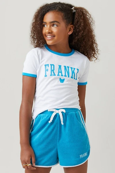 Hello Franki Logo Ringer Tee for girls