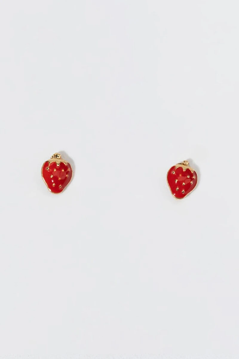 Hello Franki Strawberry Stud Earrings for girls