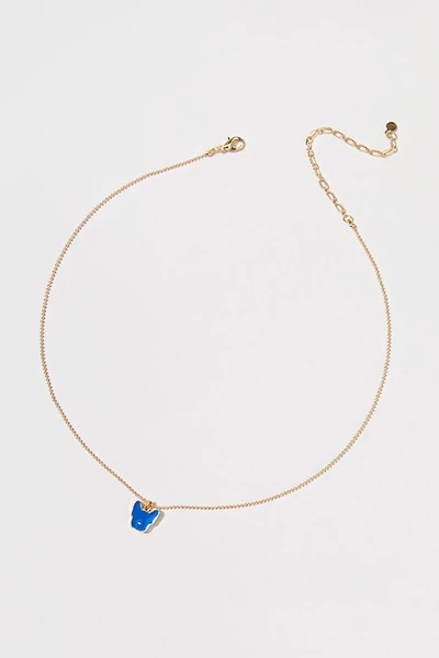 Hello Franki Dark Teal Frenchie Pendant Necklace for girls