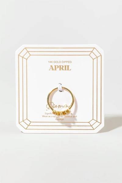 14K Gold Dip Birthstone Ring