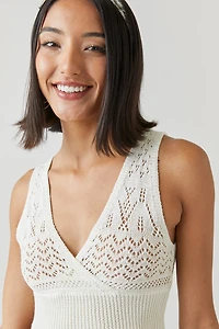 Blair V-Neck Pointelle Tank