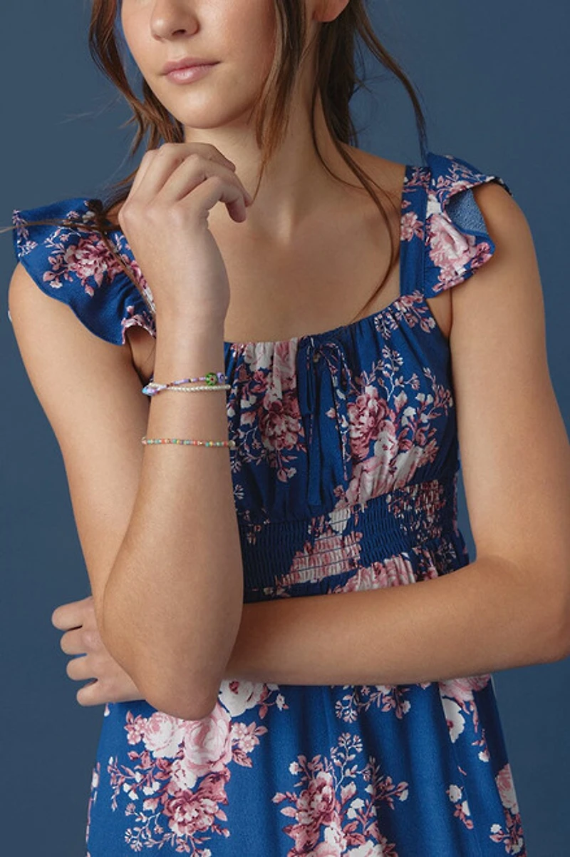 Hello Franki Floral High Low Dress for girls