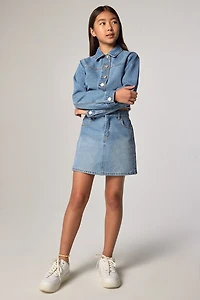 Hello Franki Studded Denim Crop Jacket for girls