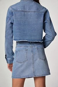 Hello Franki Studded Denim Crop Jacket for girls