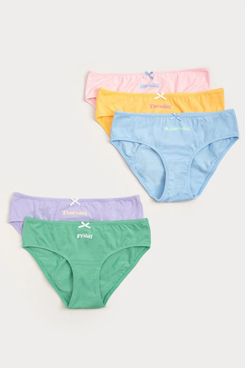 Hello Franki Weekdays Undies Pack for girls