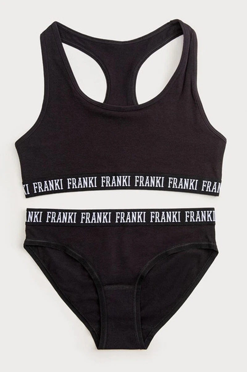 Hello Franki Racerback Sports Bra And Panty Set for girls
