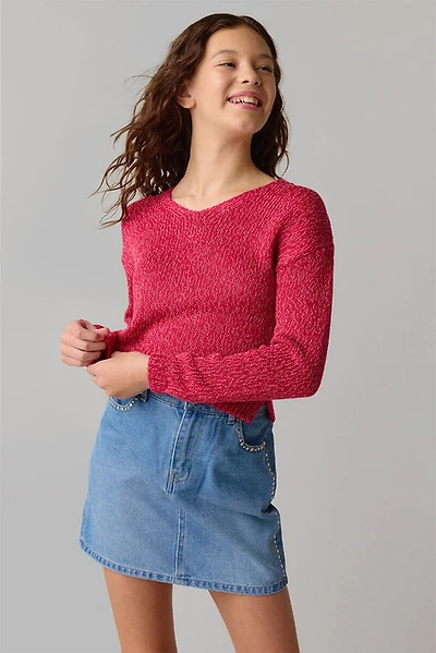 Hello Franki Lace Up Sweater for girls