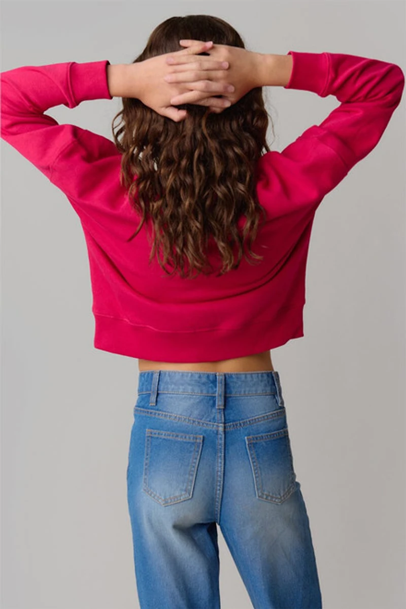 Hello Franki Solid Sweatshirt for girls