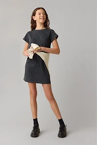 Hello Franki Short Sleeve Washed T-Shirt Dress for girls