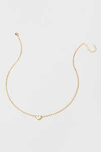 Initial Heart Pendant Necklace
