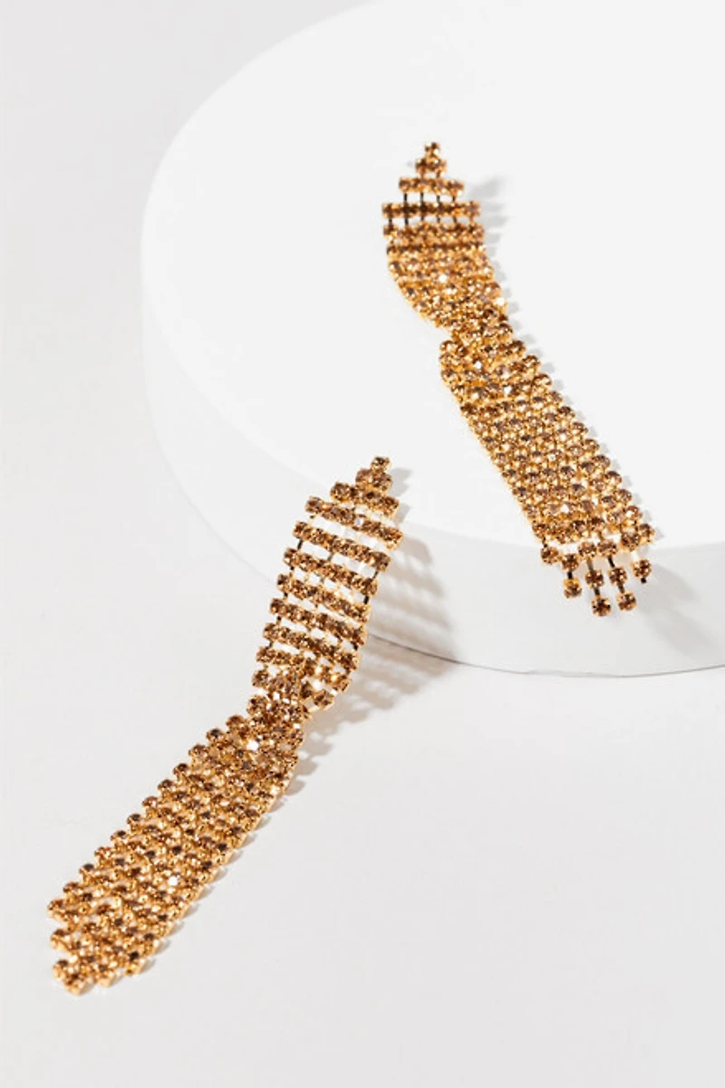 Donna Twisted Linear Earrings