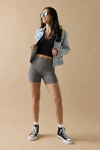 Anita Plunge Deep V Rib Tank Top