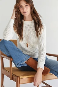 Alexis Chenille Waffle Pullover
